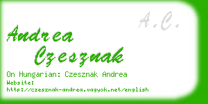 andrea czesznak business card